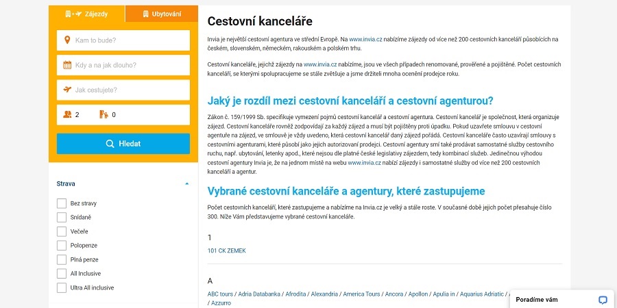 Screen Invia1 - cestovní agentury