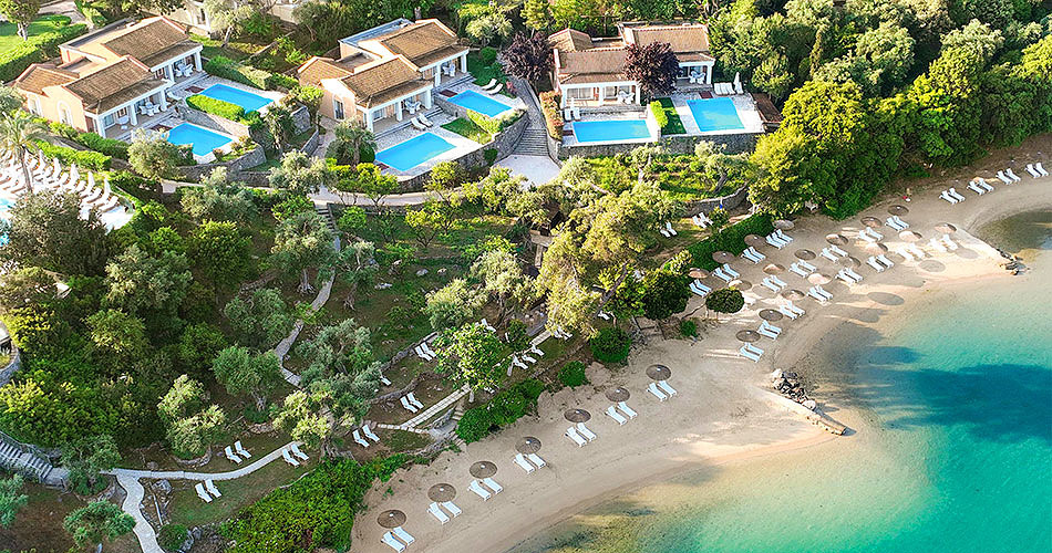 Hotel Grecotel Eva Palace Korfu řecko pláž